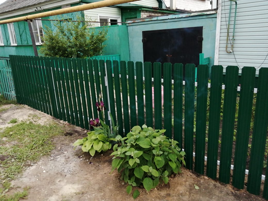 Комбинированный забор 25м штакетник и профлист, ворота, калитка фото8 в Рубежном