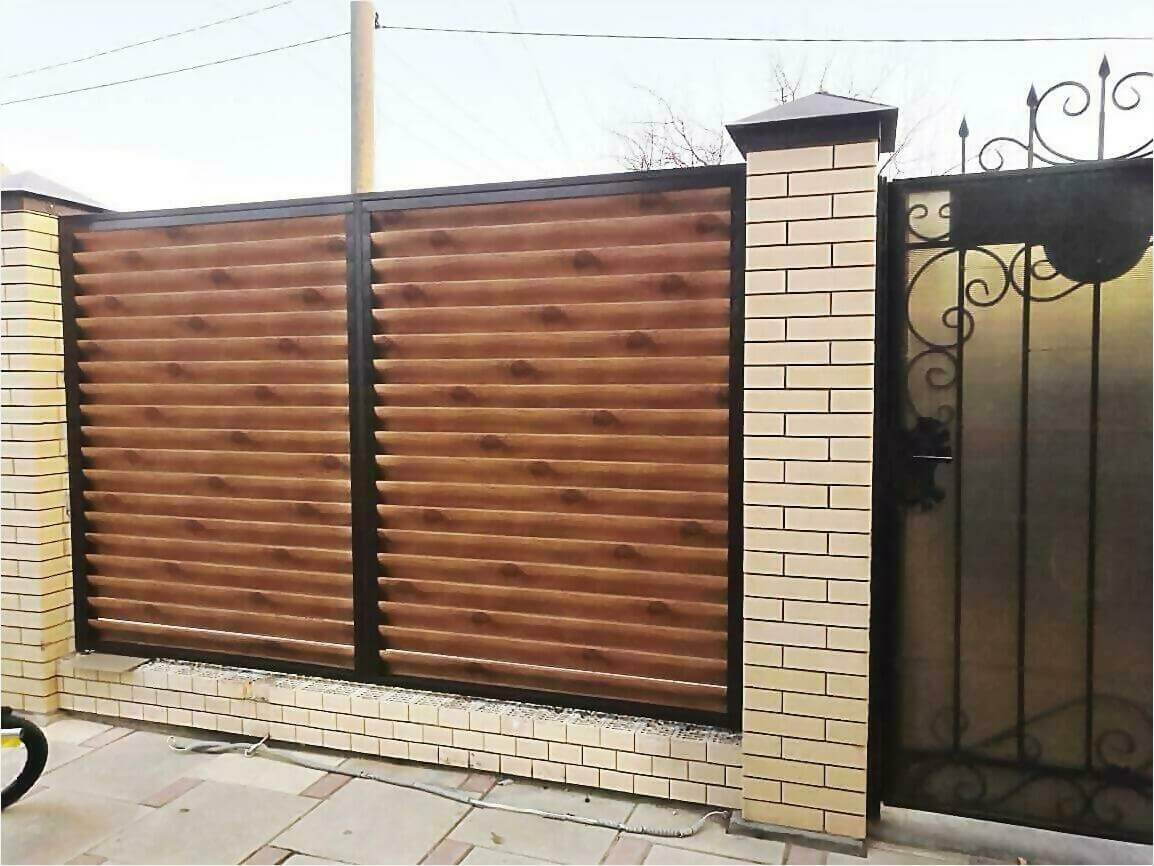 Забор жалюзи 50м светлое дерево фото8 в Рубежном