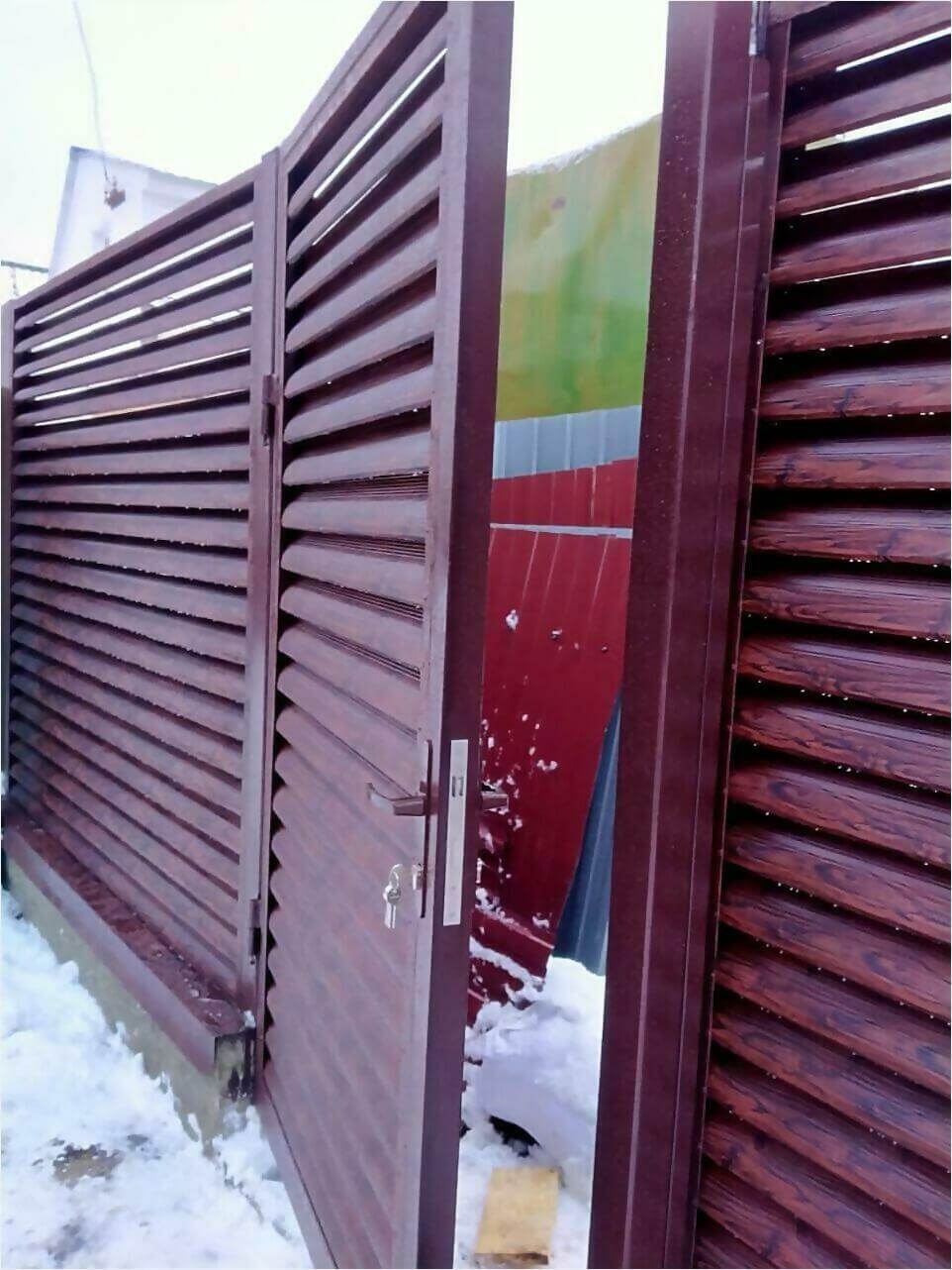 забор-жалюзи Каштан Красный фото2 в Рубежном