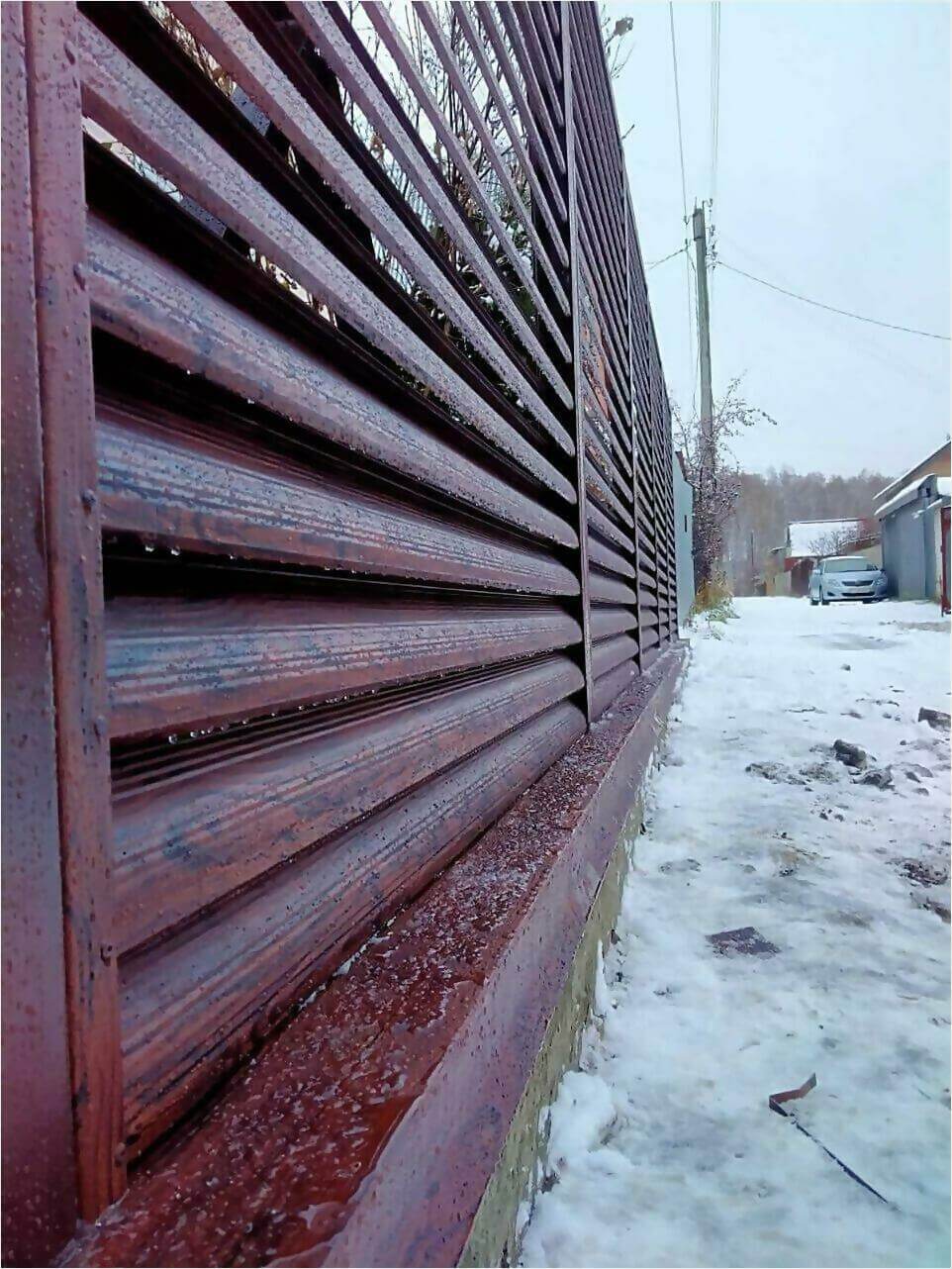забор-жалюзи Каштан Красный фото3 в Рубежном