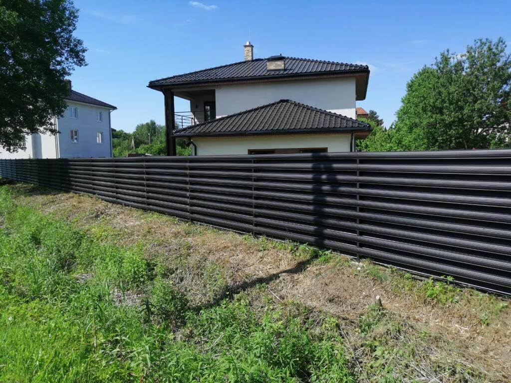 забор из штакетника Черный Стальной Бархат фото4 в Рубежном