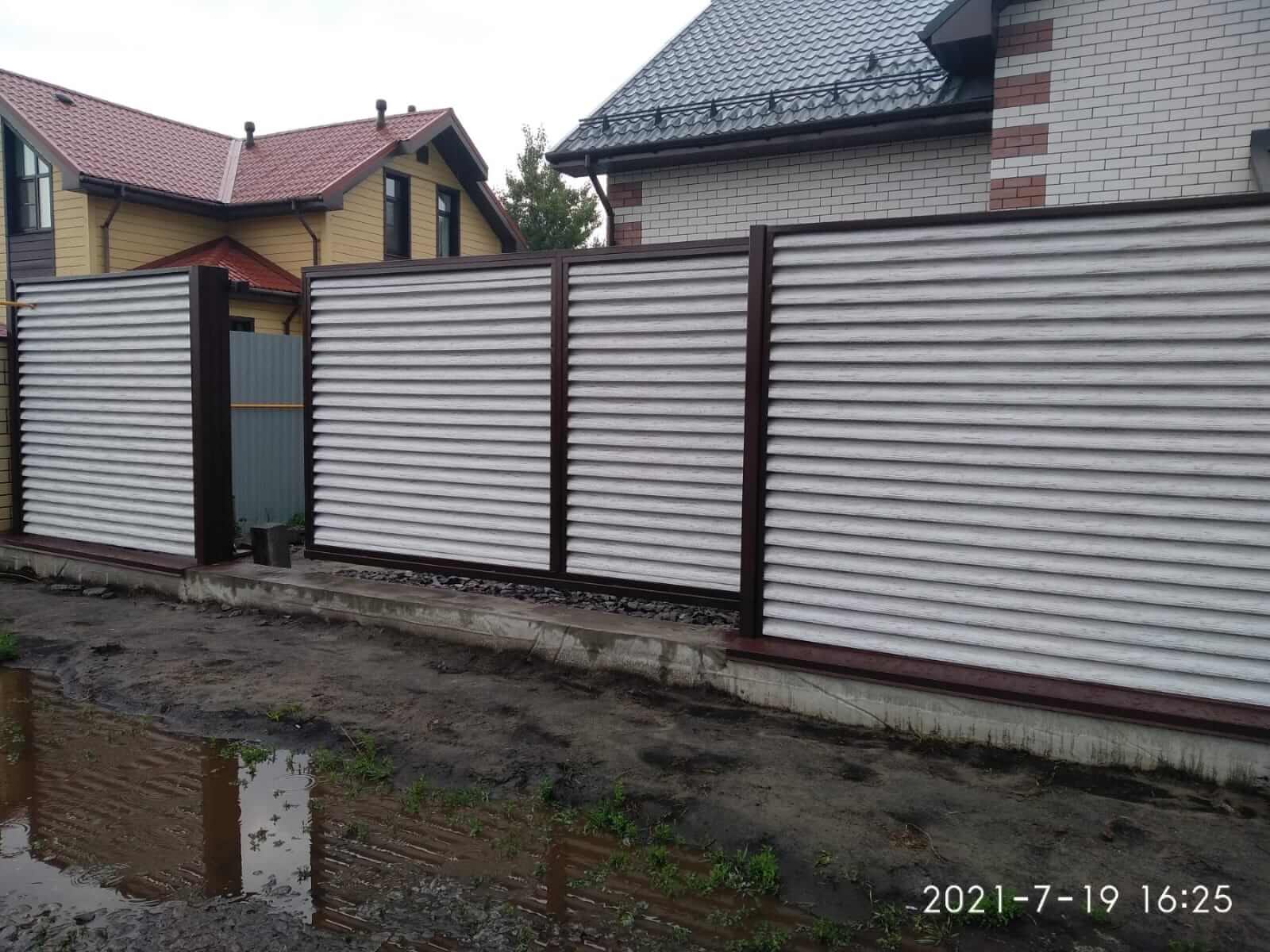 забор-жалюзи Беленый Дуб фото3 в Рубежном