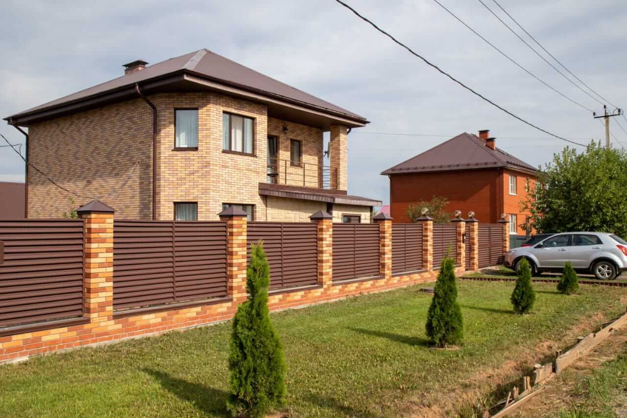 забор-жалюзи шоколад фото1 в Рубежном