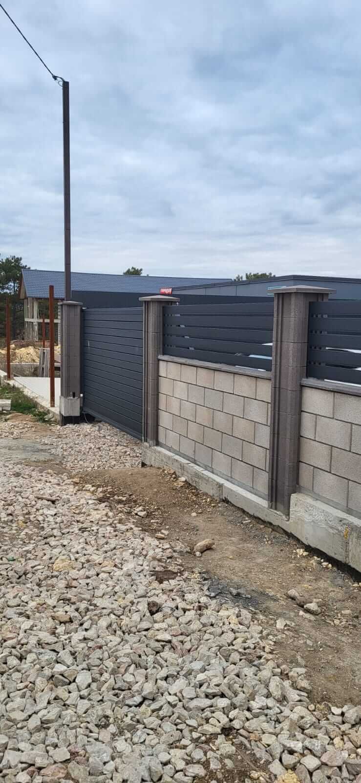 Забор-ранчо из металлопланкена 28м RAL7024 Серый Графит МАТТЕ фото 2 в Рубежном