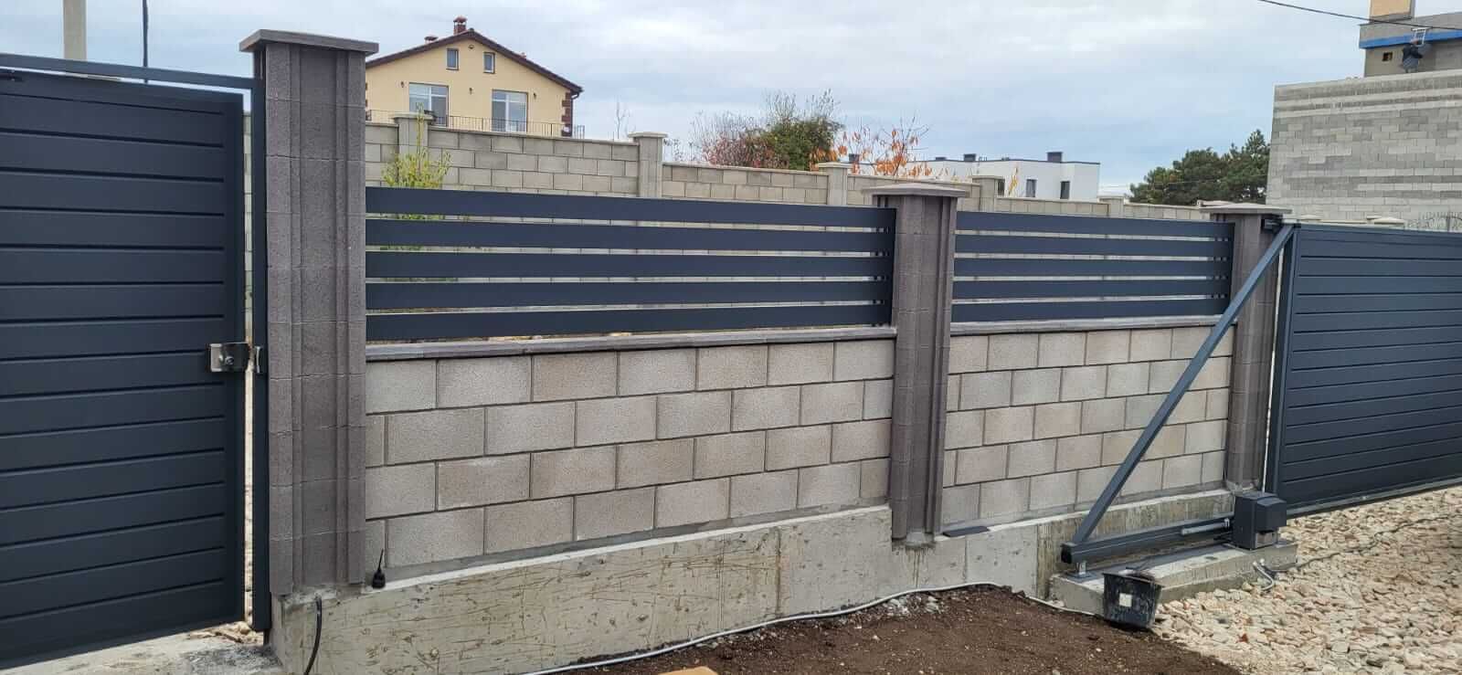 Забор-ранчо из металлопланкена 28м RAL7024 Серый Графит МАТТЕ в Рубежном