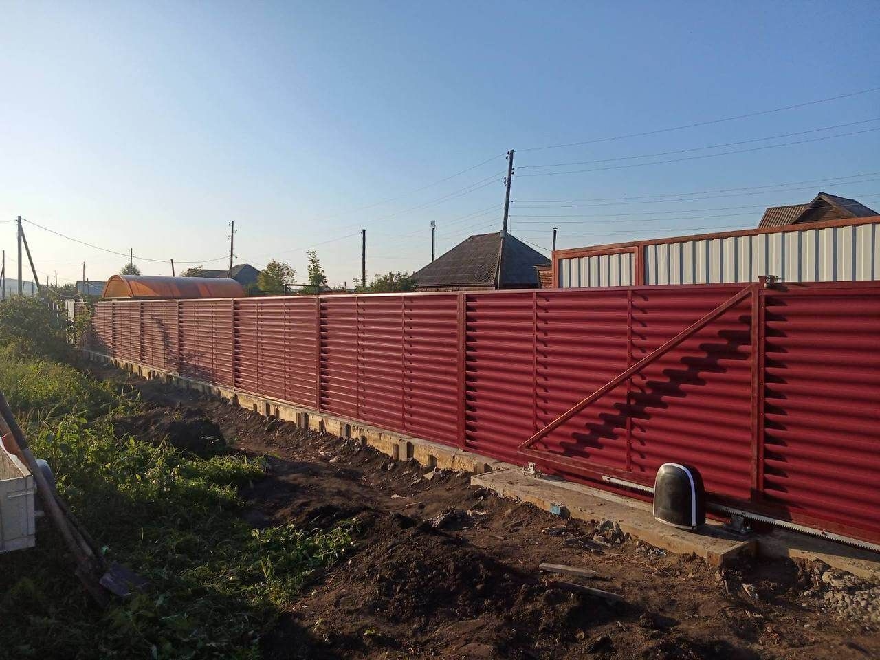 Забор-жалюзи 44м RAL3005/3005 Красное Вино двусторонний фото 3 в Рубежном