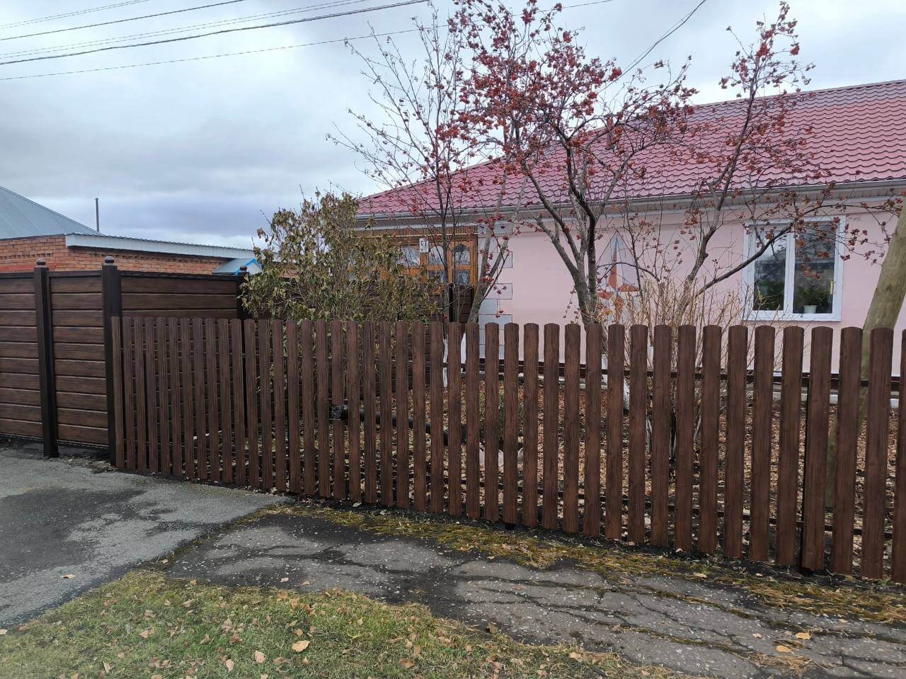 Забор из евроштакетника 12м Античное Дерево Принтек фото 1 в Рубежном