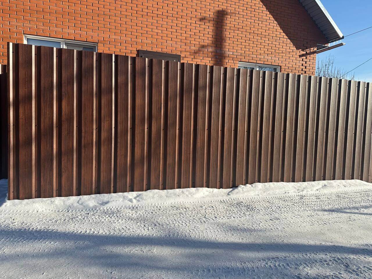 Забор из профнастила НС-21 22м Античное Дерево Принтек фото 4 в Рубежном
