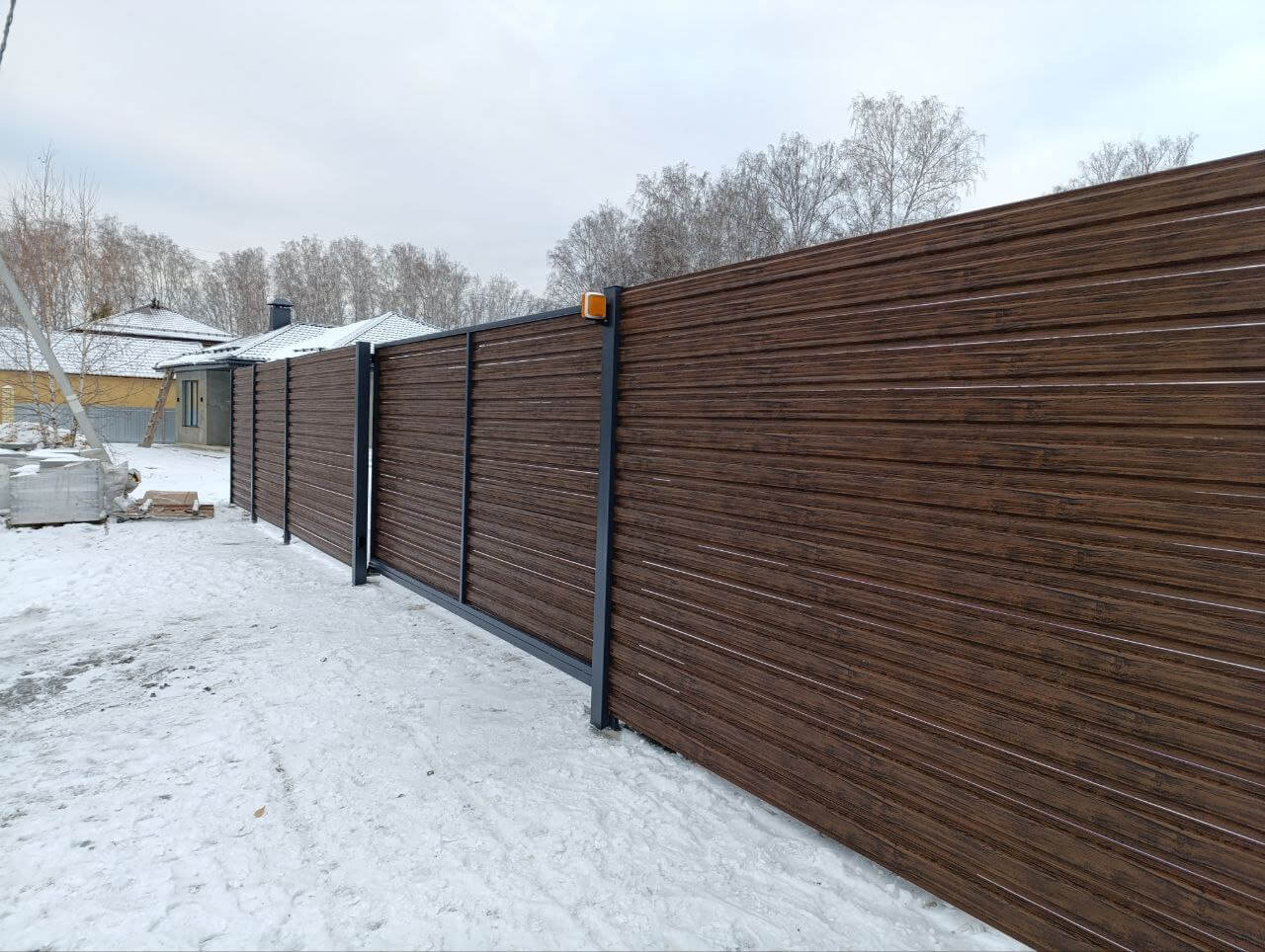 Забор-ранчо из евроштакетника 58м Темный Каштан 3D Принтек фото 1 в Рубежном