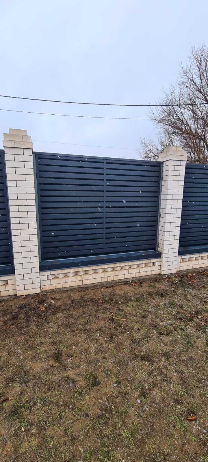 Забор-жалюзи из ламелей Хай-Тек 23м RAL7024/7024 Серый Графит двусторонний МАТТЕ фото 1 в Рубежном