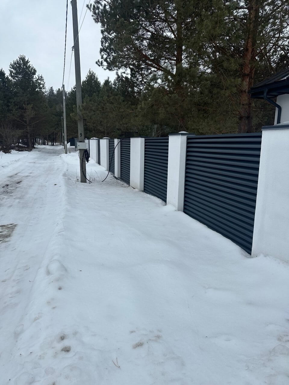 Забор-жалюзи 76м RAL7024/7024 Серый Графит двусторонний МАТТЕ фото 5 в Рубежном