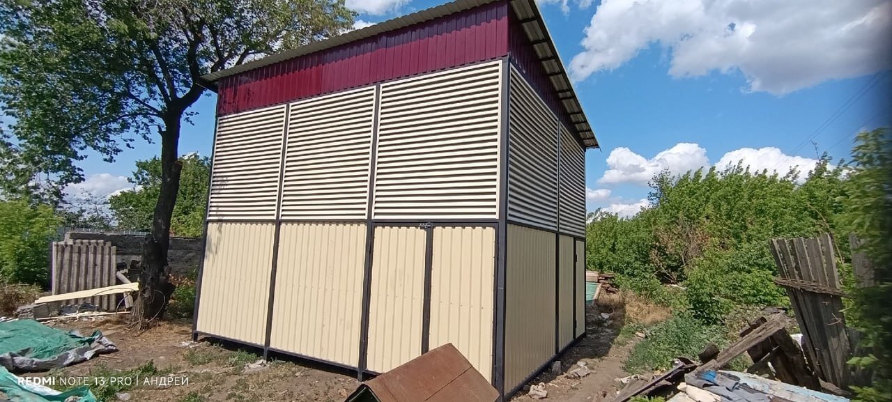 Сенник из ламелей еврожалюзи RAL1015 Слоновая Кость фото 2 в Рубежном