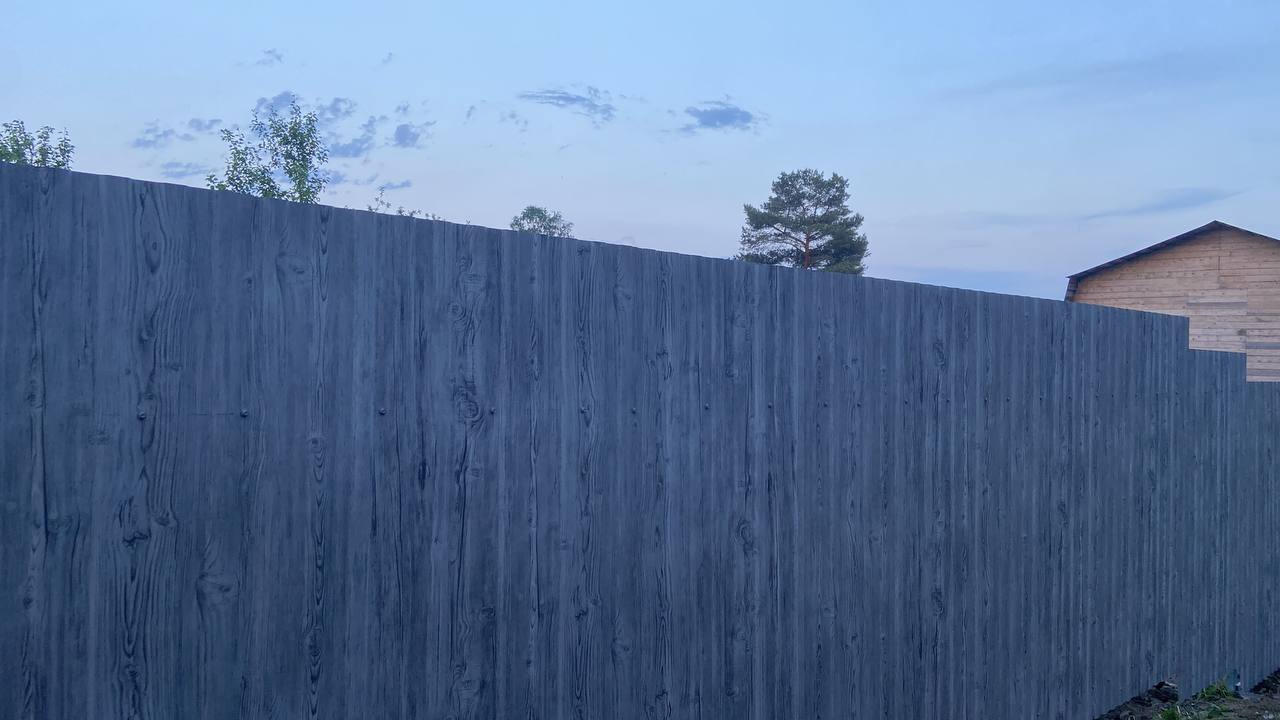 Забор из профнастила НС-10 42м Светлая Береза SteelArt фото 4 в Рубежном