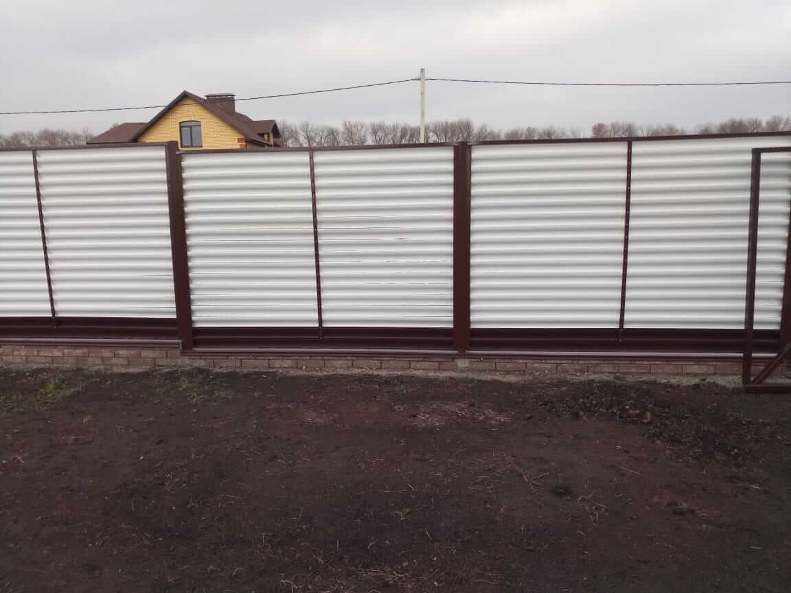 Забор-жалюзи 22м RAL9003/9003 Белый двусторонний фото 1 в Рубежном