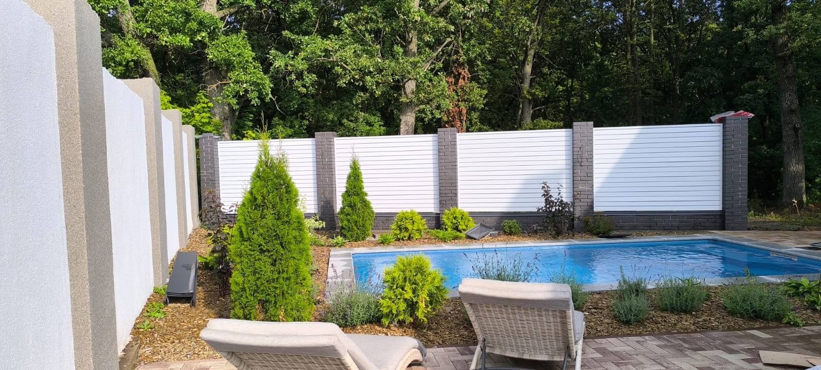 Забор-жалюзи из ламелей Хай-Тек 54м RAL9003 Белый фото 1 в Рубежном