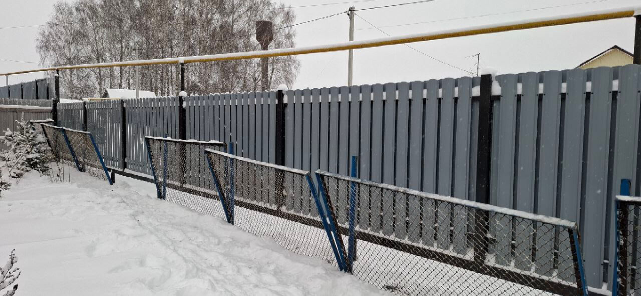 Забор из евроштакетника 27м RAL7024 Серый Графит МАТТЕ фото 5 в Рубежном